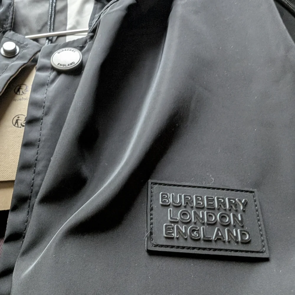 Burberry Black Hooded Raincoat - Picture 2 of 5